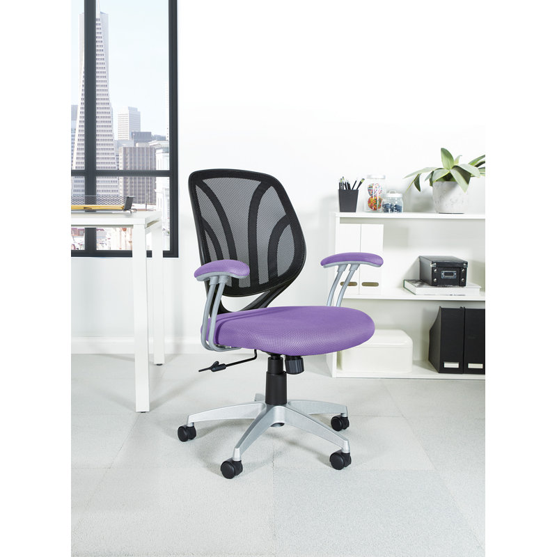 Chaise de travail en maille Hatten, Mauve
