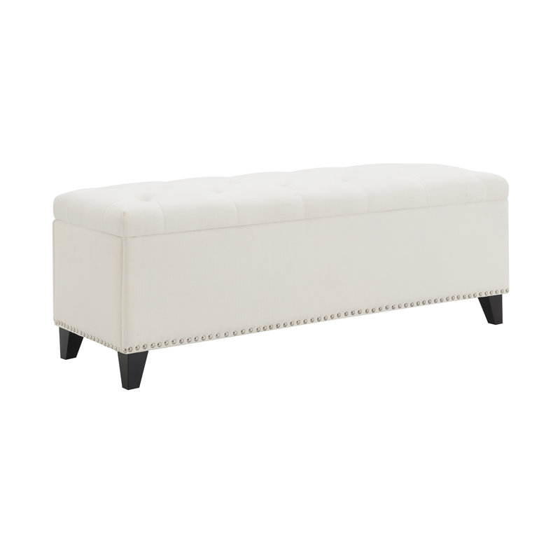 47.5" Storage Ottoman, Beige