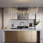 Lustres modernes en cristal carrés / rectangulaires pour salle à manger, îlot de cuisine-848616871-848376943