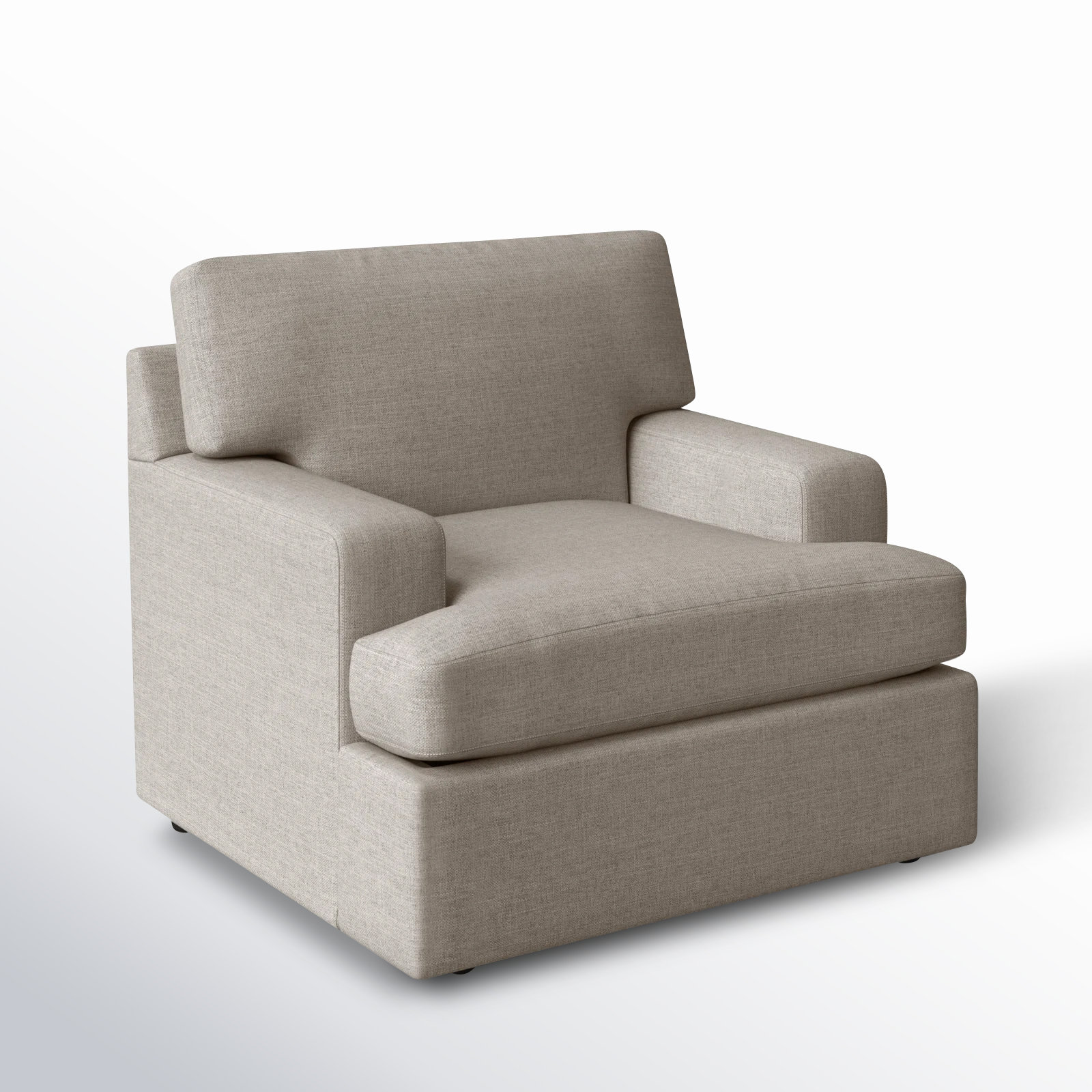 Cleo Upholstered Custom Accent Chair, Turbo Ash Basketweave