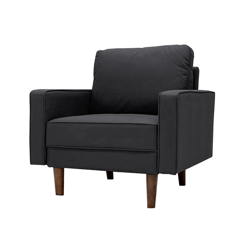 Fauteuil d'appoint Mid-Century Statura, Noir