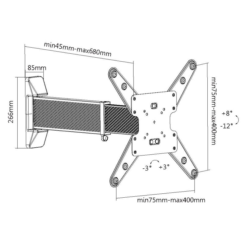 Symple Stuff Single Screen Wall Mount