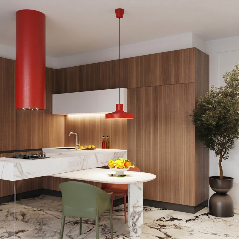 Pendant lamp BILO taupe, Red