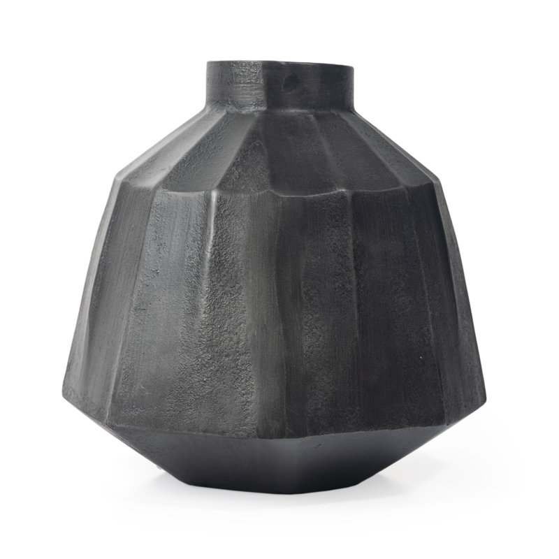 Artemis Handmade Aluminum Table Vase, Gray
