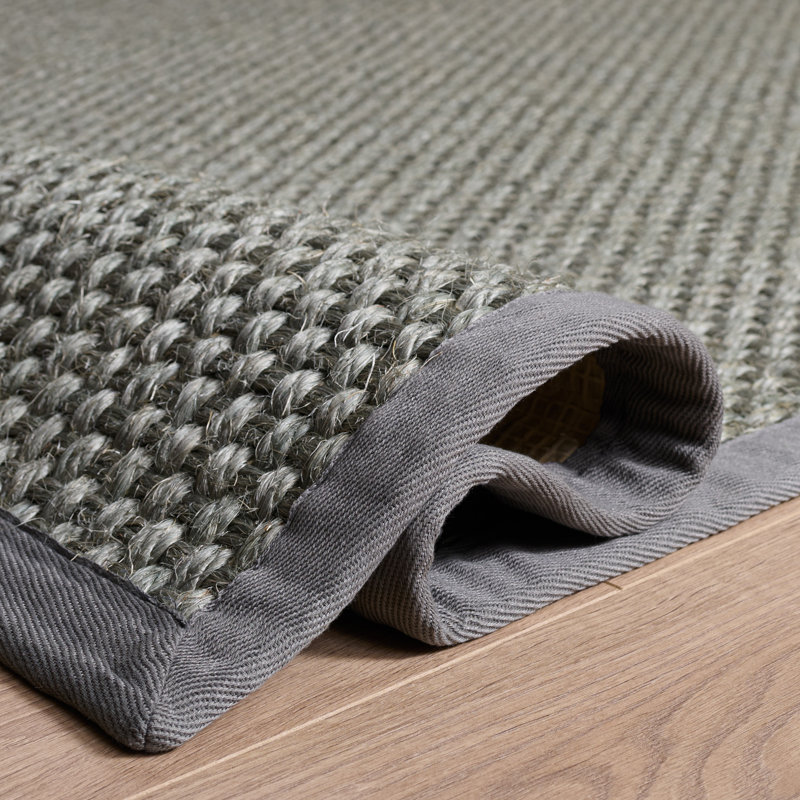 Tapis de couleur unie en sisal naturel avec latex, Rectangle 9 pi x 12 pi