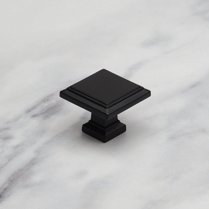 32mm Matt Black Square Knob, 32mm Knob