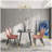 Black Modern Kitchen Dining MDF Table For Smart Home