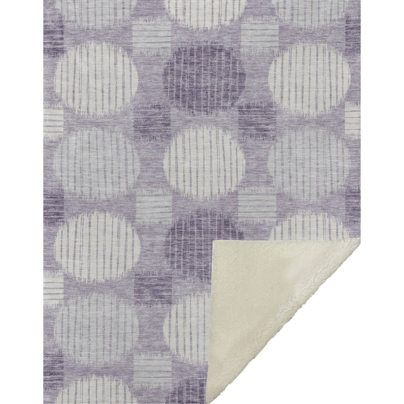 Jeté géométrique Addison Sherpa ASB900, Mauve