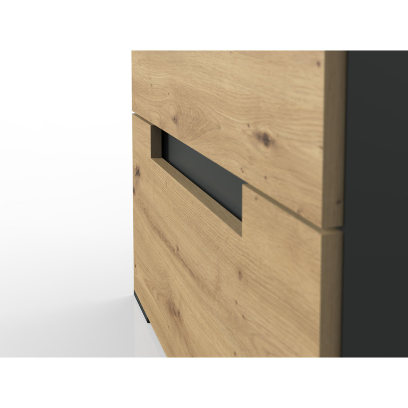 Jase 58cm W Manufactured Wood Bedside Table