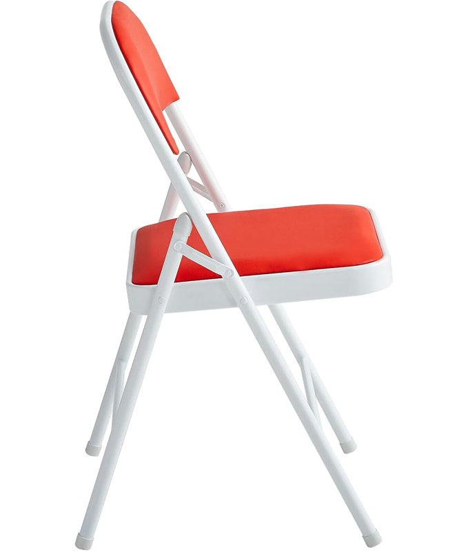 Rhena Metal Office Folding Chairs Single Folding Chair, Red