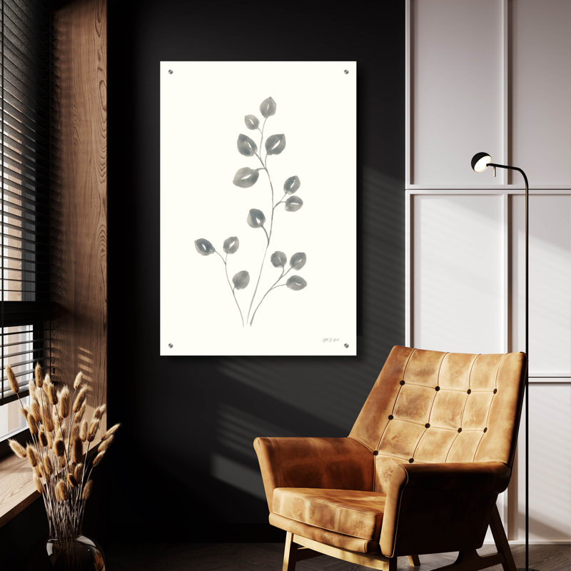 «Linen Leaves 2» par Yvette St. Amant, art mural en verre acrylique, H 36 po x l 24 po x P 0,2 po