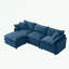 Canapé modulaire en L en chenille avec repose-pieds-690368405