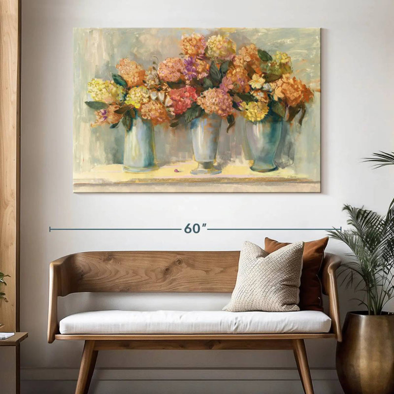Bouquets d'hortensias d'automne Harnek, H 34 po x l 51 po