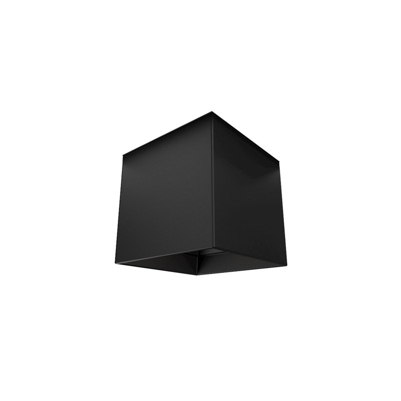 Downtown Square Dimmable LED Outdoor Flush Mount With Built In Color Temperature Switch from 3000K/3500K/4000K, 3500, Black