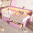 Stylish Twin Platform Bed with USB and LED, Extra Storage Options-585734733