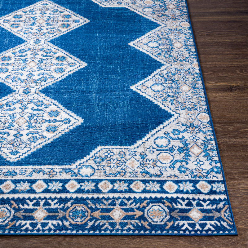 Tapis bleu marine Bunnlevel, Rectangle 6 pi 7 po x 9 pi