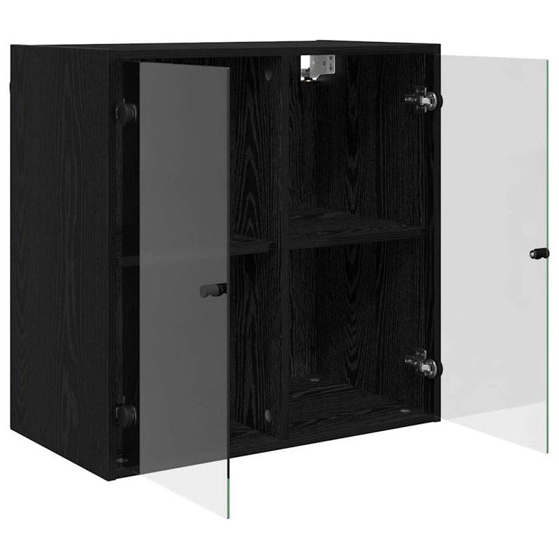 Wall Bathroom Cabinet, Black Oak
