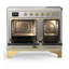 Cuisinière à induction 40 pouces avec 6 éléments à induction en acier inoxydable Majestic III Series (garniture laiton)-124828842-124828840