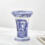 Vase hexagonal bleu Spode 10,5 "