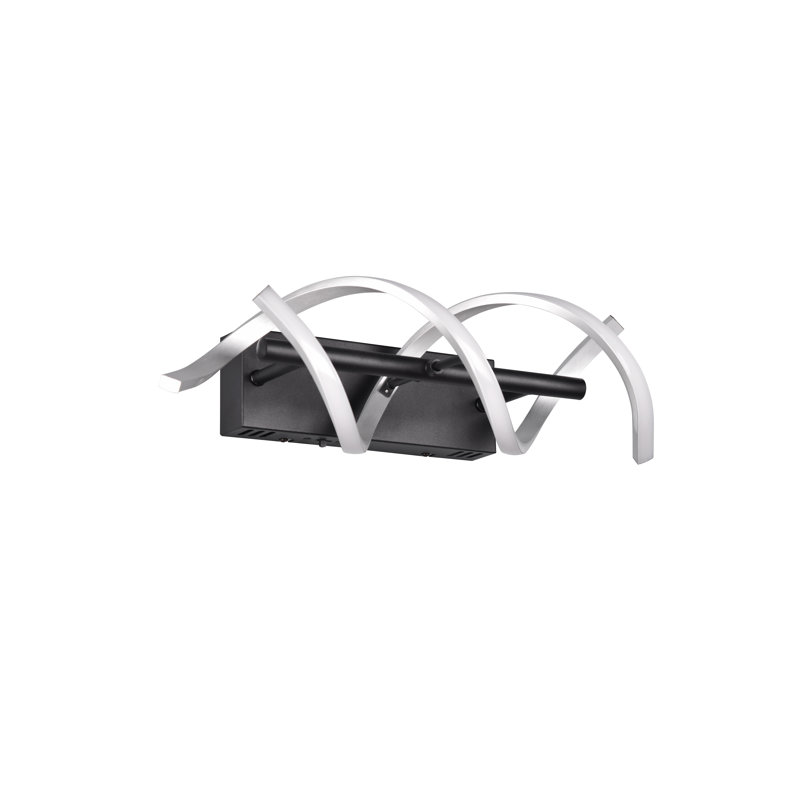 Aiela Aluminium LED Armed Sconce, Black/Brushed Aluminum