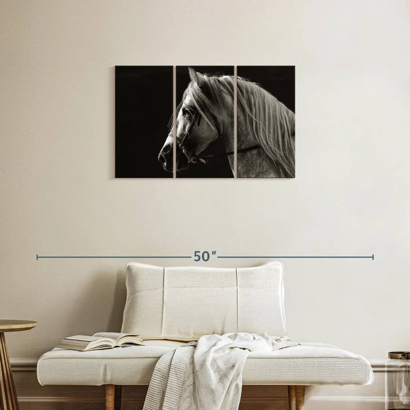 Horse With Long Mane, 20" H x 33" W