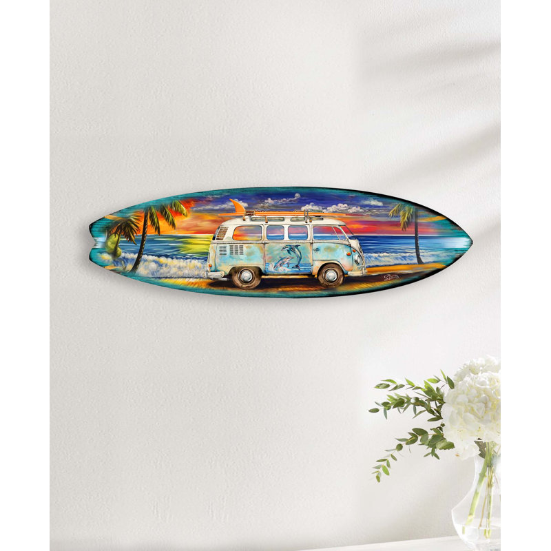 Handmade Nautical & Beach Wall Decor on Wood, 17" H x 60" W x 1" D