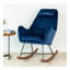 Chaise berçante en velours Chelsea