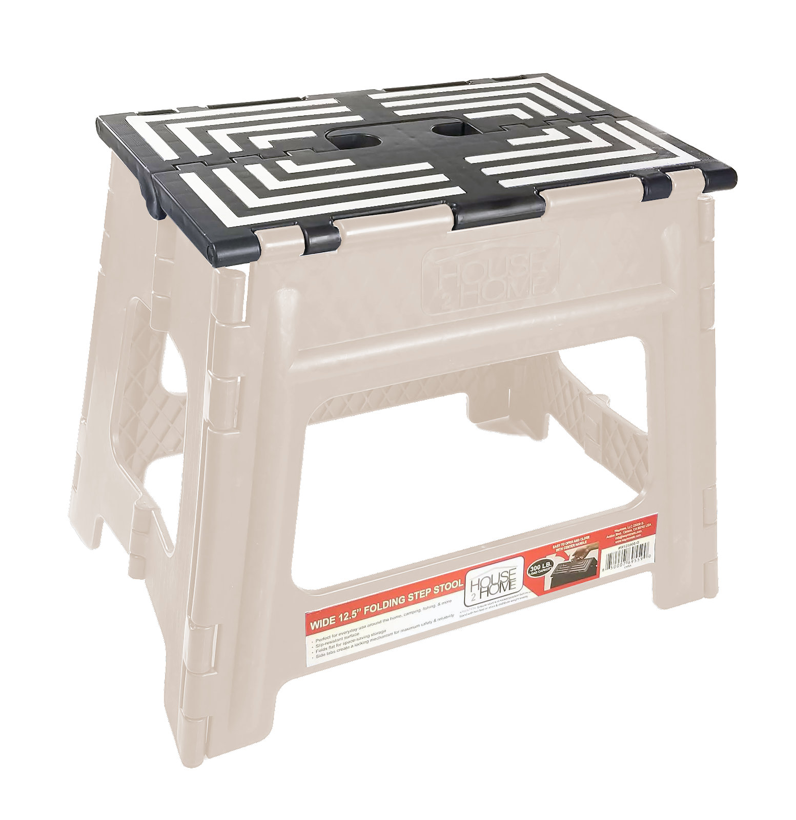 1 Step Plastic Lightweight Folding Step Stool