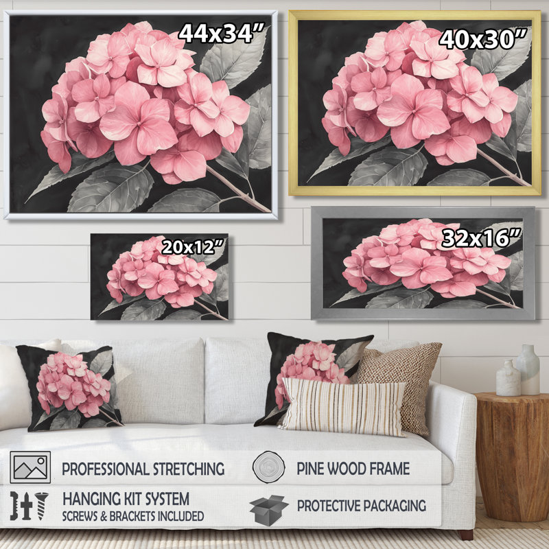 Kaminsky - Floral Wall Art, Impression sur cadre flottant, Brun, H 12 po x l 20 po