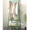 Support à vêtements pliable en bambou avec tablettes de rangement - Organisateur de vêtements autoportant pour chambre à coucher ou vestibule