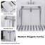 Meuble-lavabo mural en céramique 28 po, pieds de support autoportants en acier inoxydable avec barre à serviettes 28 po-201504520-201503989