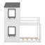 Lit superposé simple au-dessus de simple pour enfant Monhollan-569848773