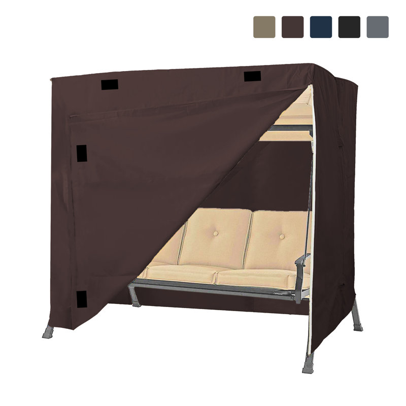 Outdoor Swing Seat Cover, Coffee, 182.9cm H x 203.2cm W x 144.8cm D