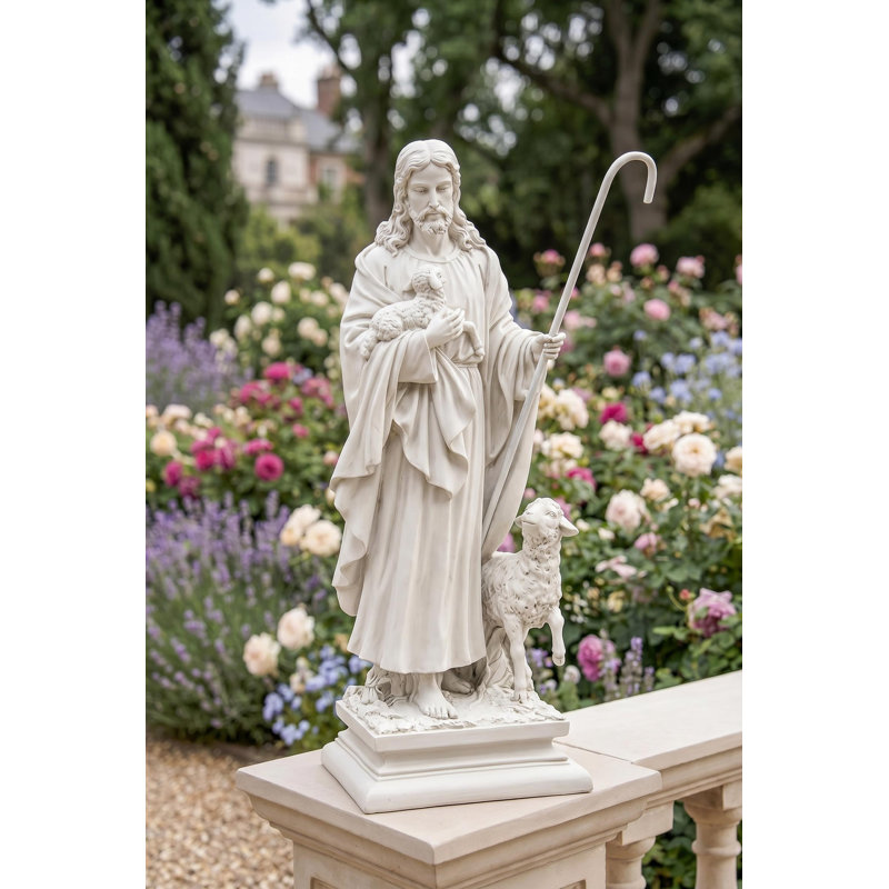 Statue de jardin Jésus le bon berger, Grand