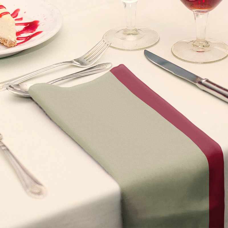 Cotton No Pattern Square Napkin, Sonoran Sand/Sedona Red/Teal