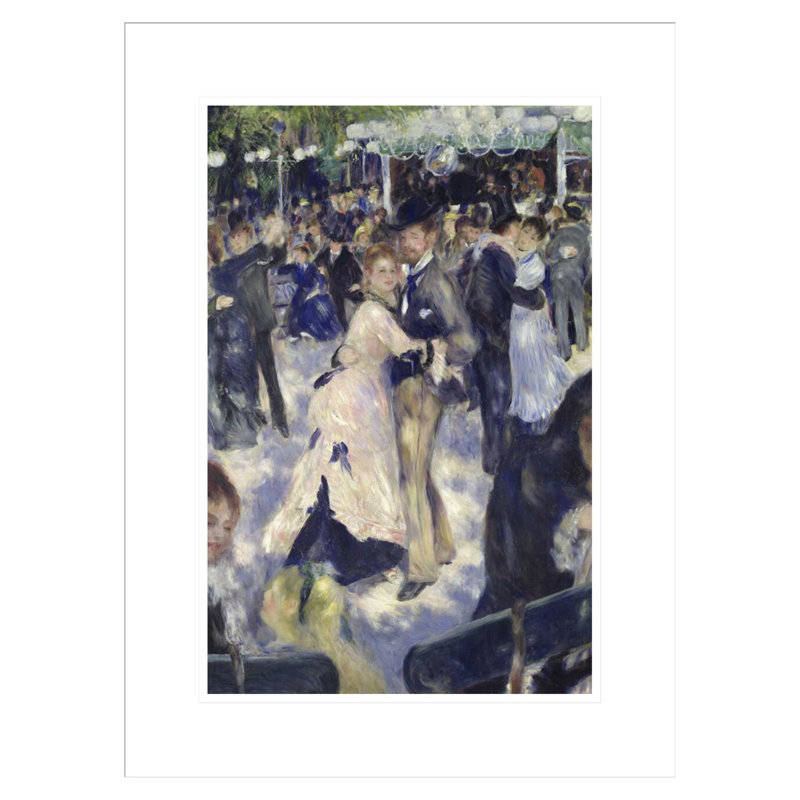 Le Moulin de la Galette, détail des danseurs par Pierre-Auguste Renoir, impression giclée encadrée, H 21,75 po x l 16,2 po