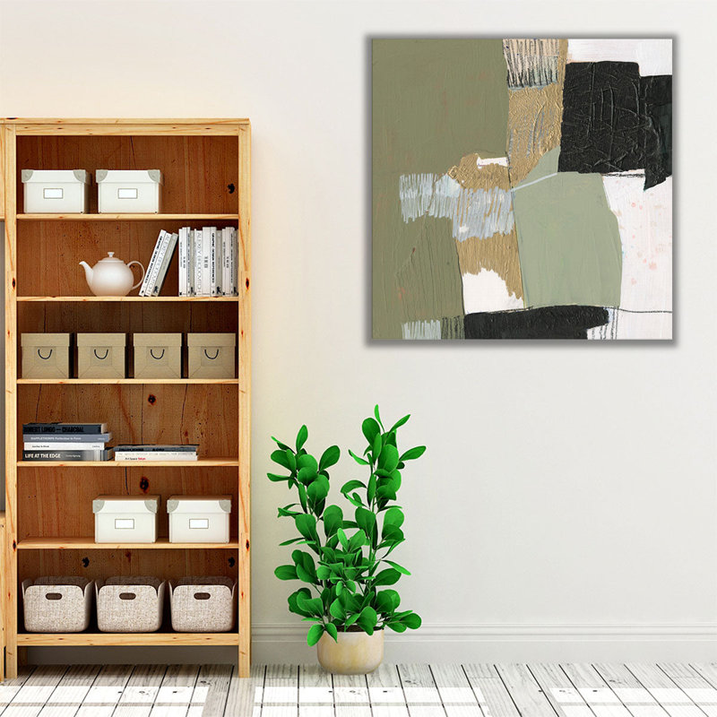 Olive Black & Gold II - Canvas Print Wall Art, 24" H x 24" W