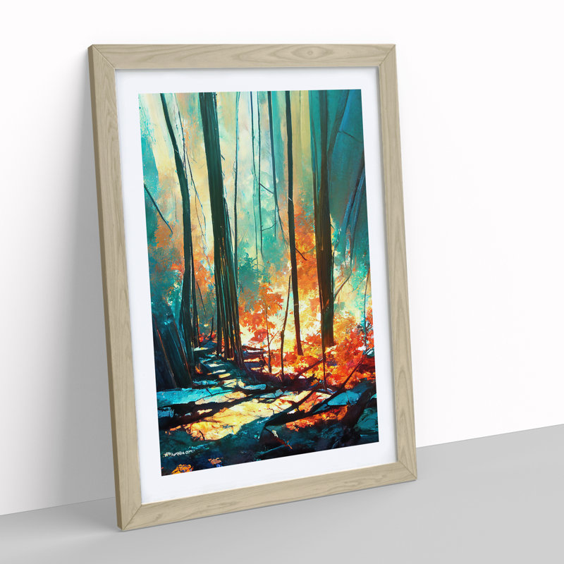 Painted Forest No.2 - Framed Print, 46cm H x 34cm W x 2cm D, Oak Framed