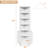71" Tall Corner Storage Cabinet With 2 Doors, 5-Tier Metal Cabinet With Adjustable Shelves, Freestanding Kitchen Storage For Pantry, Living Room, Bathroom, Laundry Room, Space Saving Furniture, White