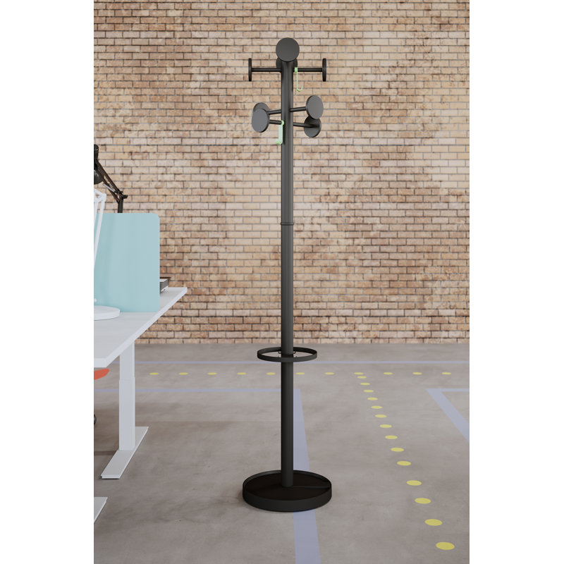 Abigeal Metal Freestanding Coat Rack, Black