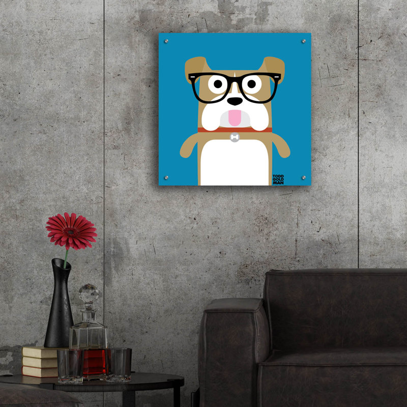 «Bow Wow Bulldog» par Todd Art, H 24 po x l 24 po x P 0,2 po