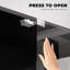 Display Cabinets with Glass Doors & 3 Color Lights,Black
