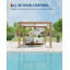 Pergola à persiennes avec toit réglable, cadre en aluminium de qualité supérieure et système de drainage pour patio-119317763