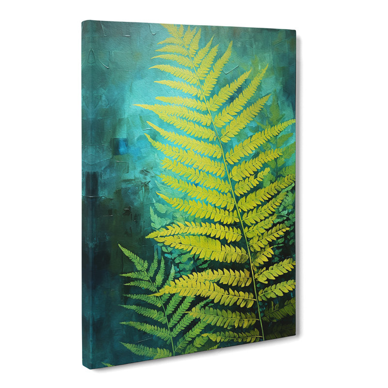 Fern Leaf Expressionism - Print, 60cm H x 40cm W x 3cm D