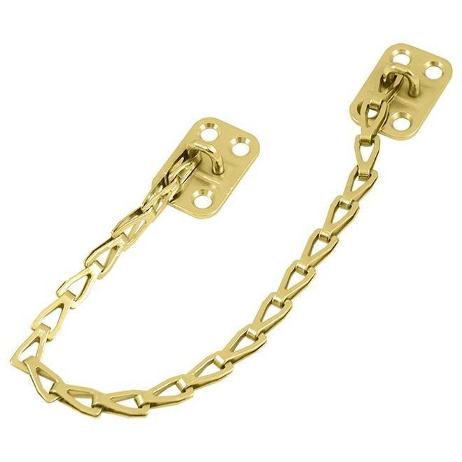 Deltana TC82U3 12" Length Transom Chain For Lock Polished Brass, Polished Brass