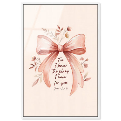 Promised Future Framed Acrylic Print Bible Verse Decor by Art Remedy, White Frame, 30 x 45