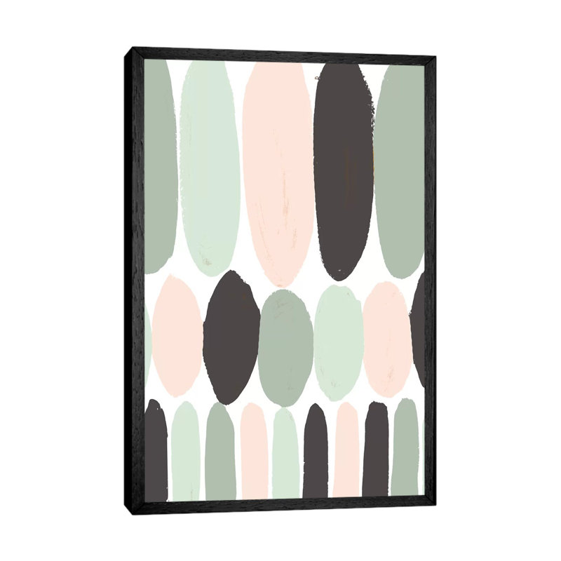 Pastel Pattern by Lanie Loreth - Painting on Canvas, Black Floater Framed, 66.04cm H x 45.72cm W x 3.81cm D