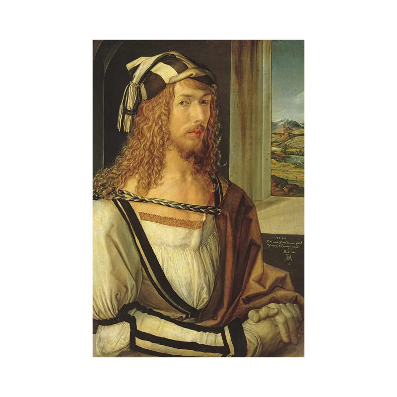 Self Portrait With Gloves by Albrecht Dürer - Wrapped Canvas Painting, 45.72cm H x 30.48cm W x 1.91cm D