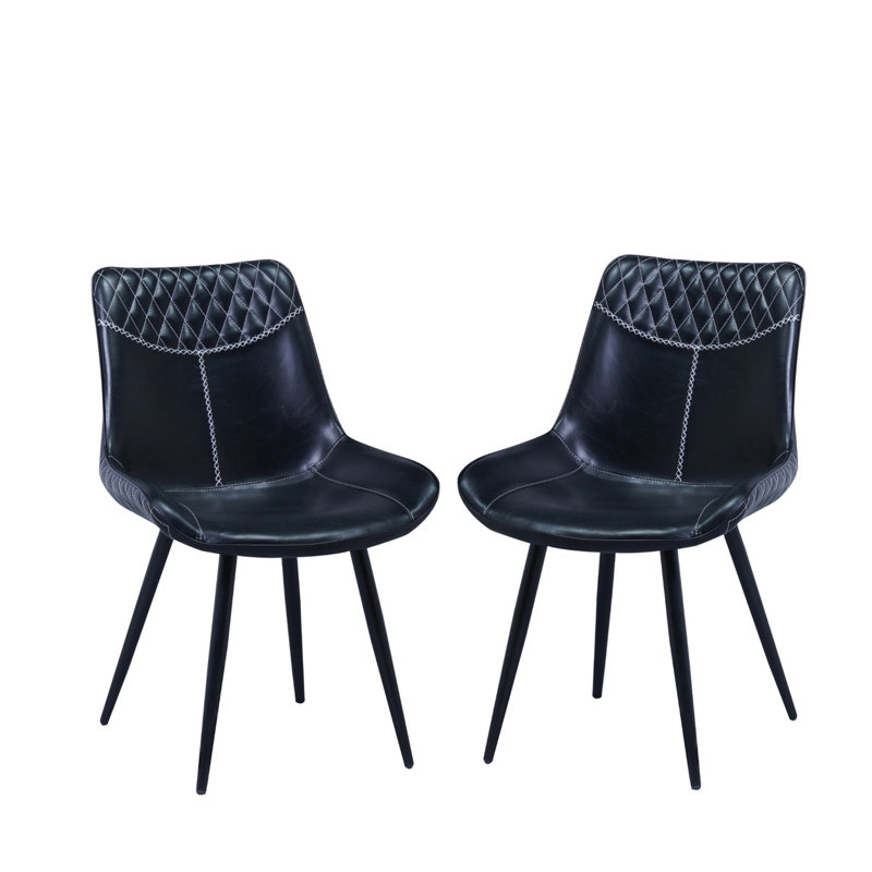 Siège en polyuréthane noir avec pieds noirs (2 par boîte)