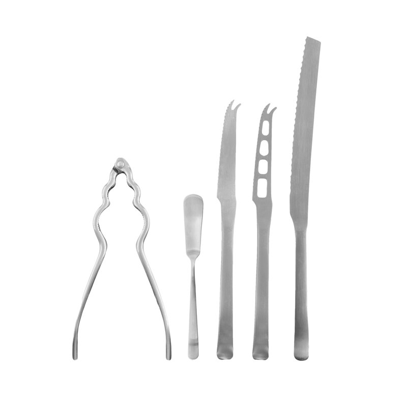 Ensemble 5 pièces d'hôtesse en acier inoxydable, Argent